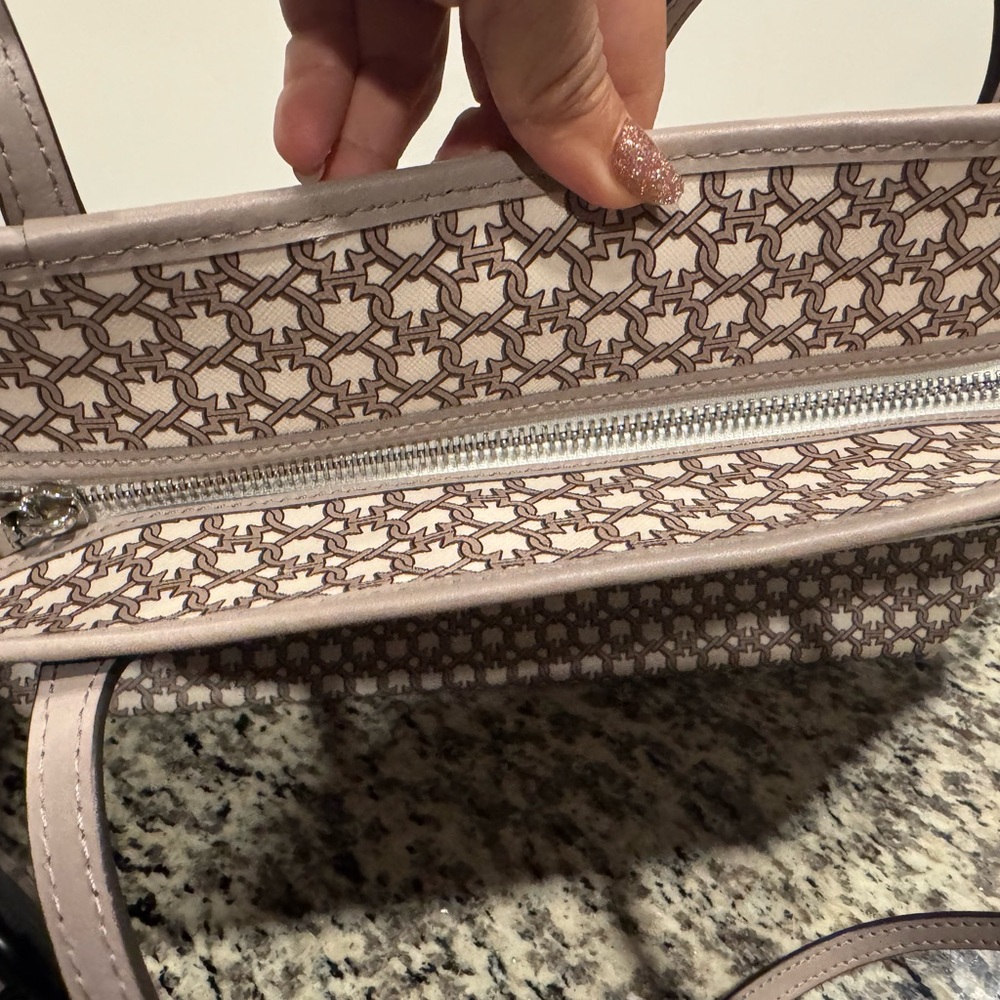 kate spade Taupe and Cream Logo Tote - Picture 4 of 7
